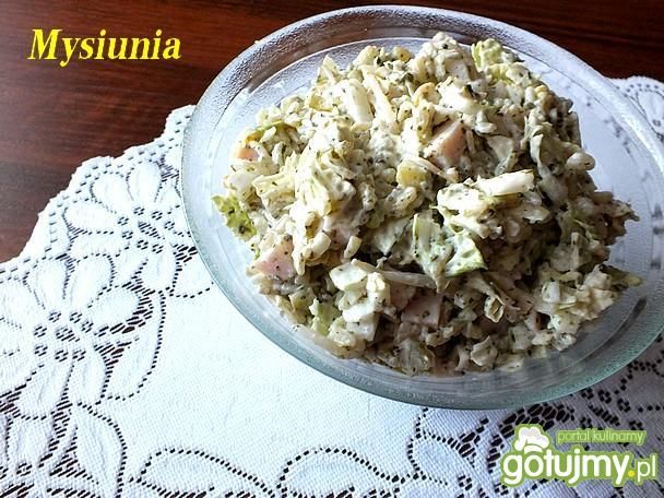 Sałatka z szynką na zielona