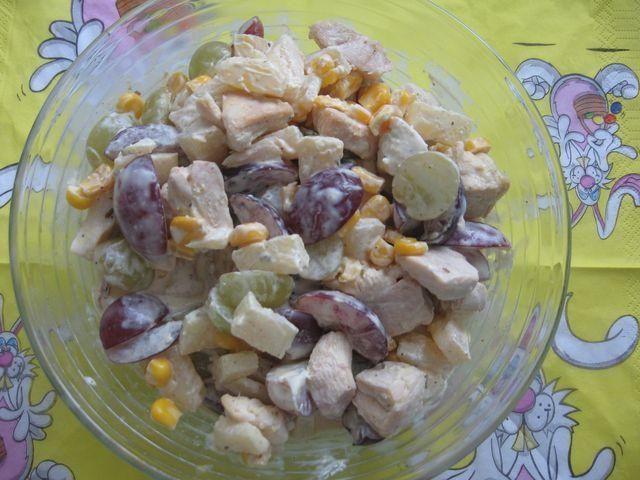 sałatka z winogron i kurczaka