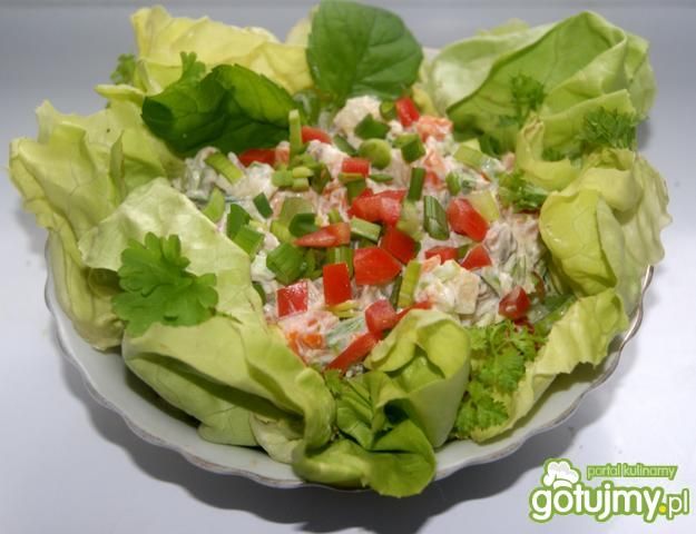 Sałatka z wołowiną z rosołu 