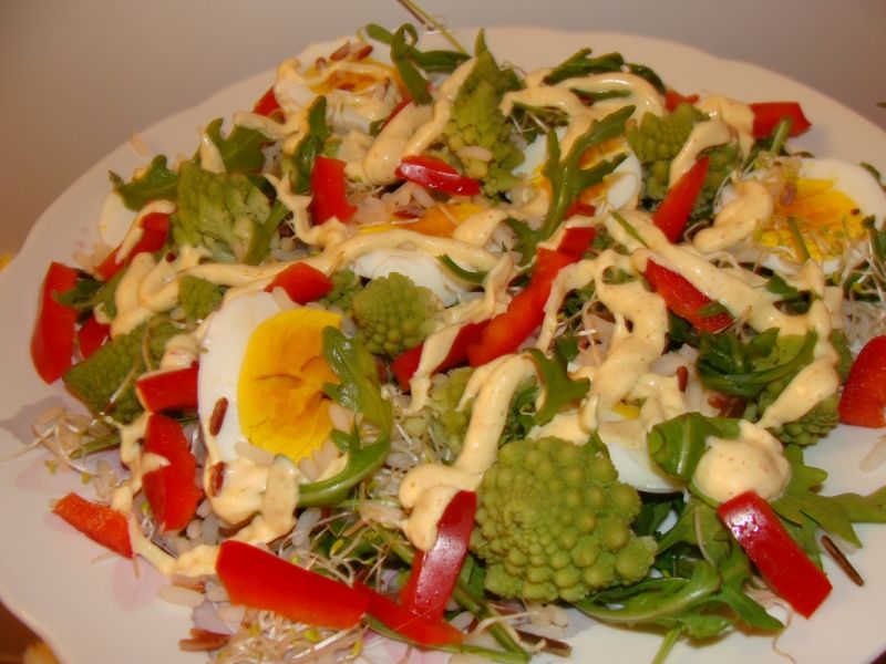 Sałatka z zielonym kalafiorem