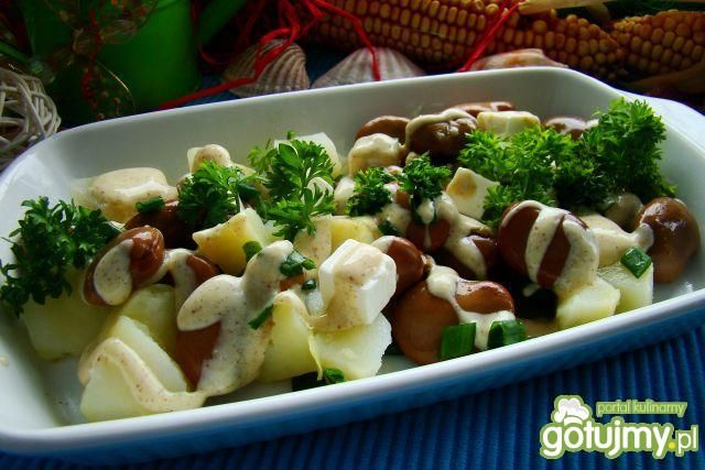 Sałatka z ziemniaków i bobu
