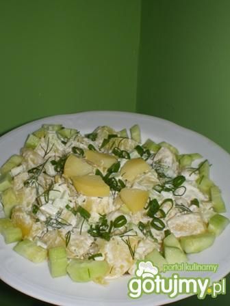Sałatka z ziemniaków i ogórków zielonych