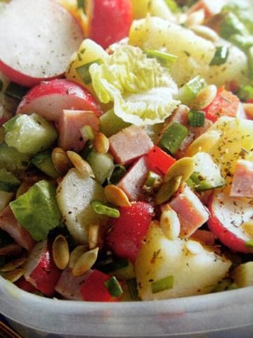 Sałatka ze słonecznikiem z z dynią