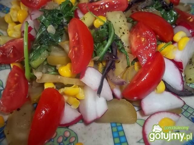 Sałatka ze smażoną cukinią i rukolą