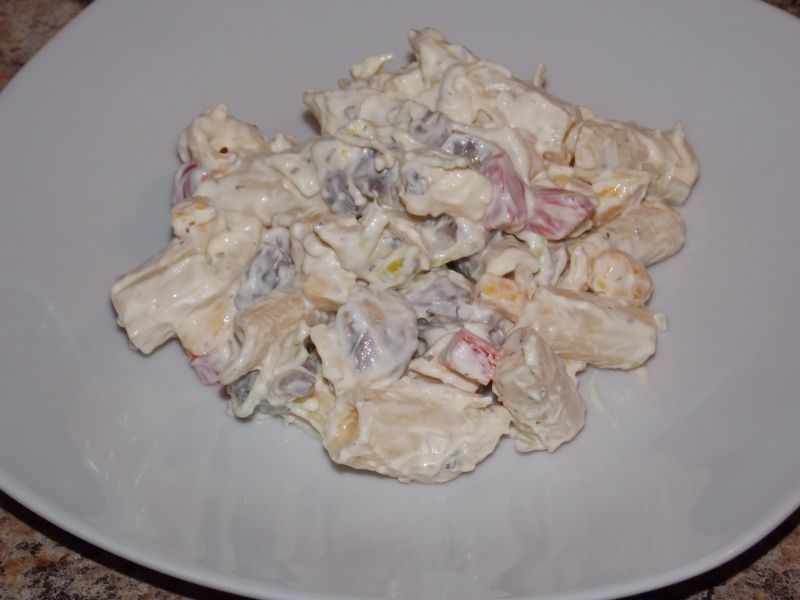 Sałatka ze smażonymi pieczarkami