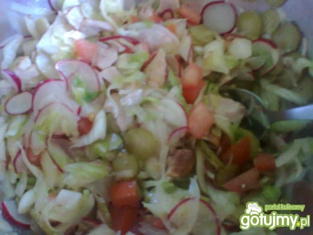 sałatkowy mix z kurczakiem do naleśników sałatkowy mix z kurczakiem do naleśników