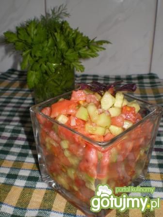 Salsa z pomidorów i ogórków Salsa z pomidorów i ogórków
