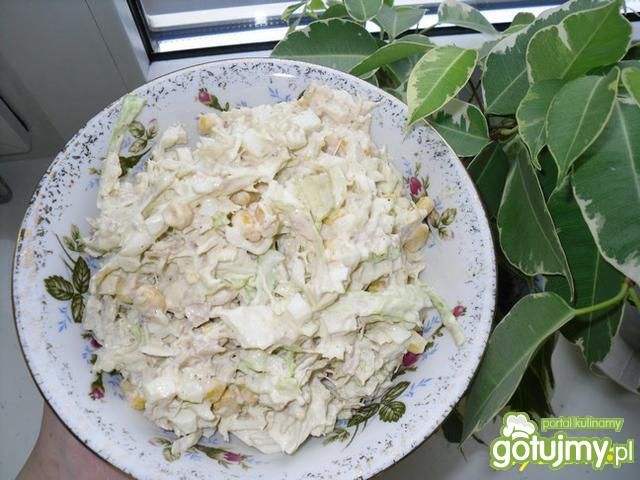 Sałtaka z gotowanego kurczaka i pekinki