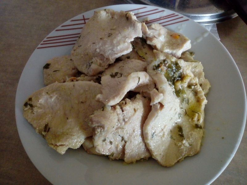 Schab duszony w plastrach Schab duszony w plastrach