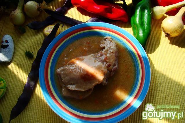 Schab duszony w warzywach 