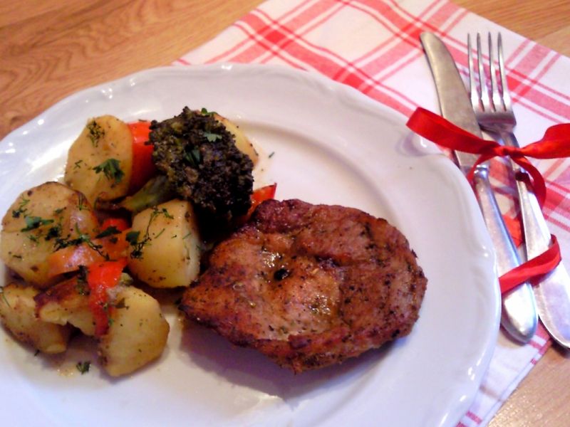 Schab na warzywach Schab na warzywach