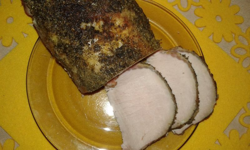 Schab pieczony w cydrze jabłkowym