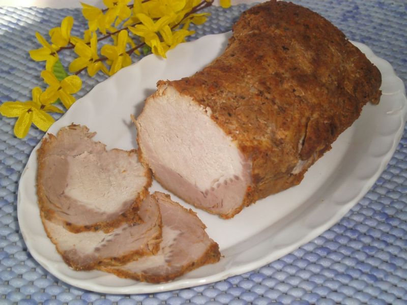 Schab pieczony w majeranku