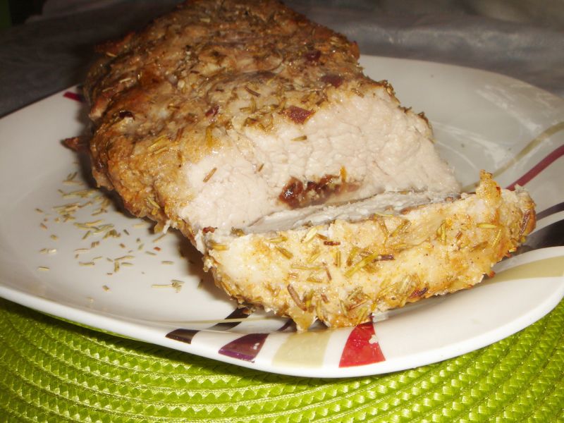Schab pieczony z rozmarynem i żurawiną Schab pieczony z rozmarynem i żurawiną