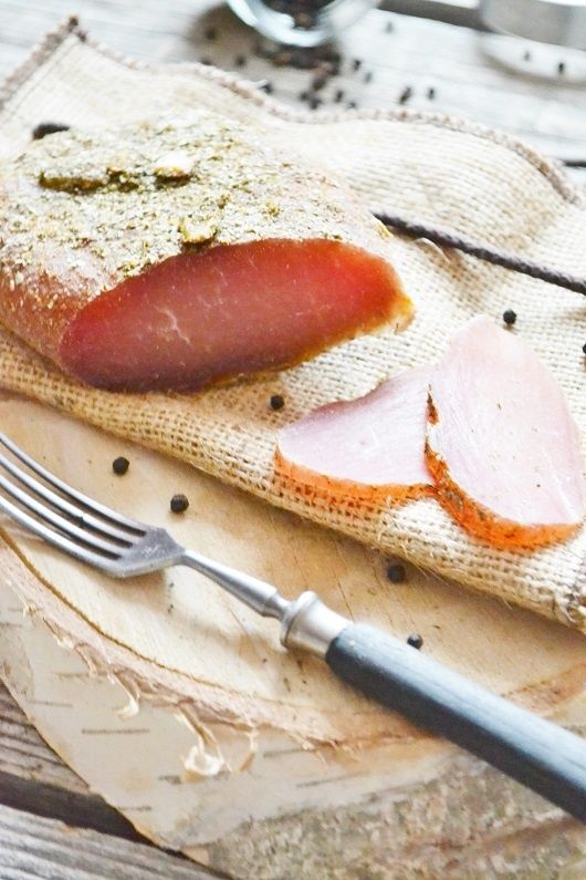 Schab suszony w pończosze długodojrzewający