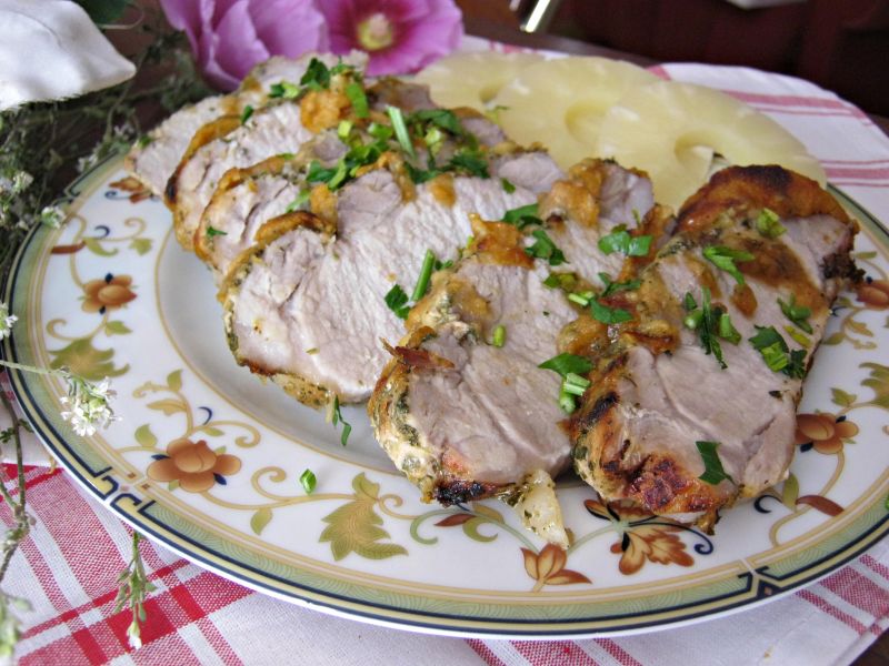 Schab w ananasowej glazurze