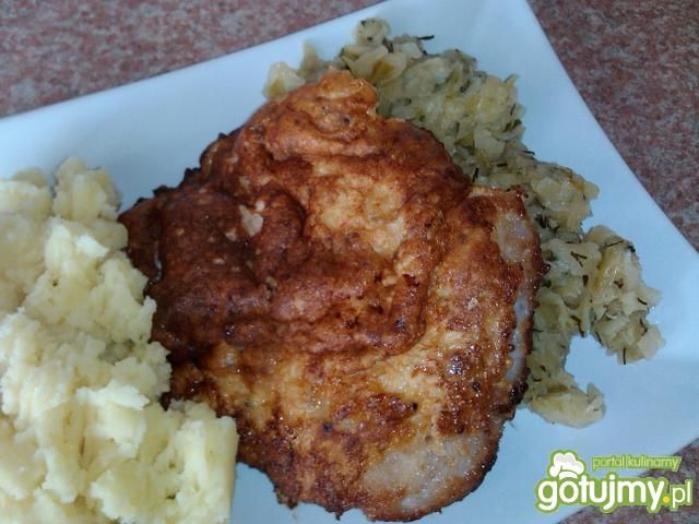 Schab w panierce z musztardą francuską