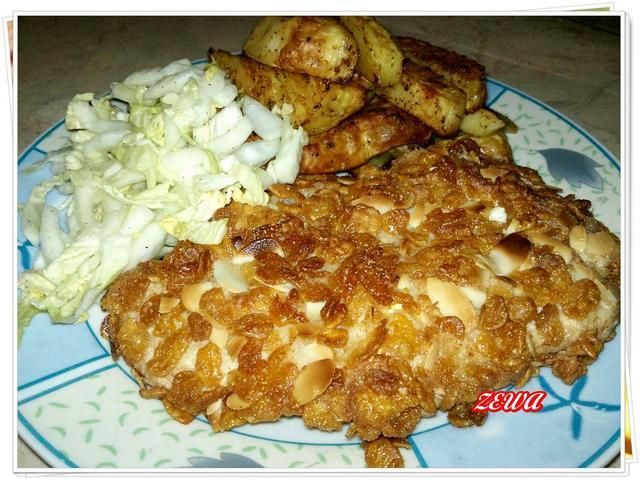 Schab w płatkach z żurawiną Schab w płatkach z żurawiną