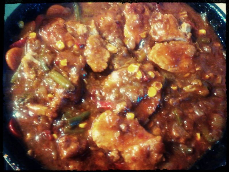 Schab w sosie barbecue (bbq)