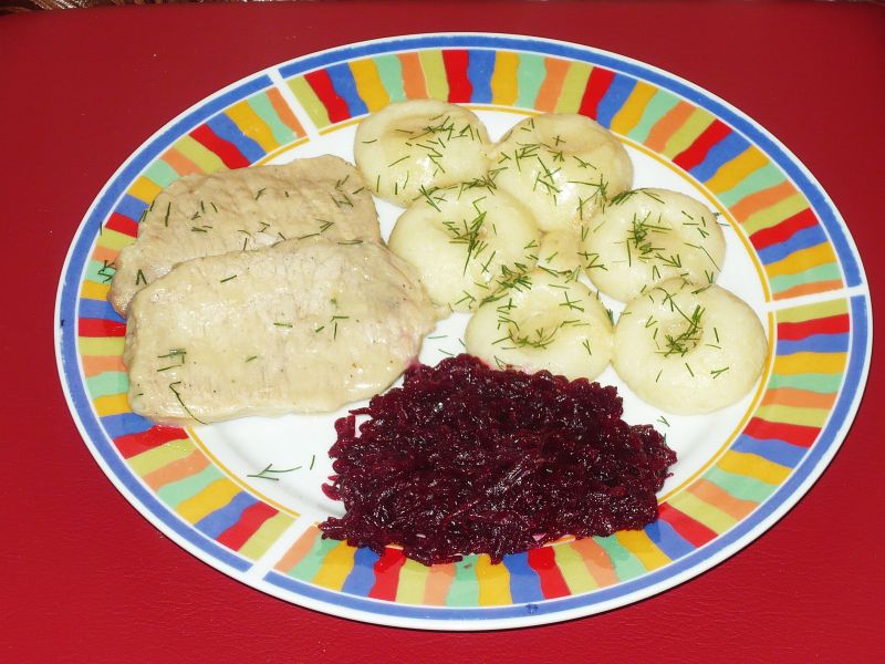 Schab w sosie chrzanowym