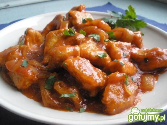Schab w sosie piwno-pomidorowym Schab w sosie piwno-pomidorowym