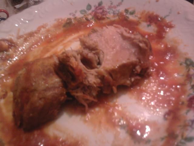 Schab w sosie pomidorowo-czosnkowym