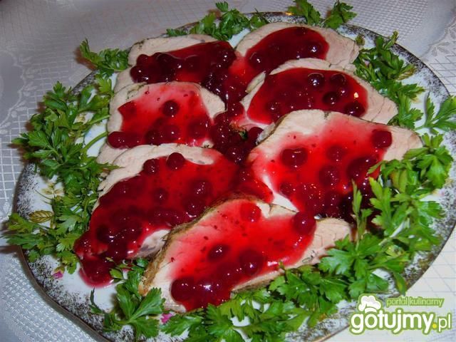 Schab w sosie żurawinowo-porzeczkowym