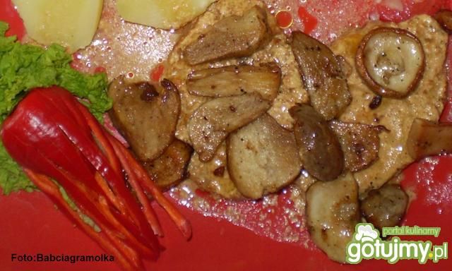 Schab z borowikami i miodem pitnym 