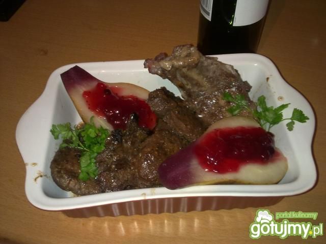 Schab z dzika na winie Schab z dzika na winie