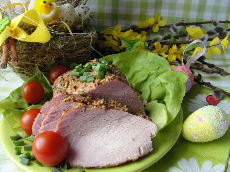 Schab z gorczycą i kolendrą   Schab z gorczycą i kolendrą