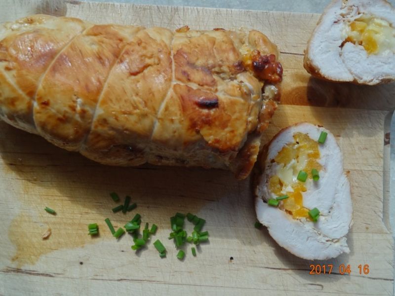 Schab z morelami i brie