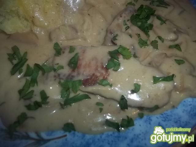 Schab z pieczarkami 4 Schab z pieczarkami 4