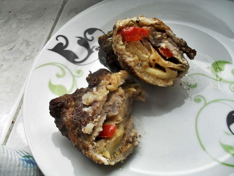 Schab zapiekany z jabłkiem