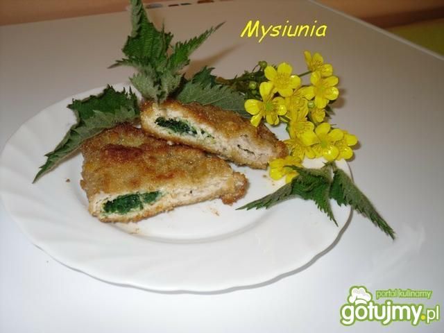 Schabowe kieszonki z pokrzywami  Schabowe kieszonki z pokrzywami