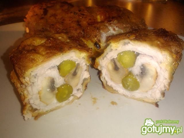 Schabowe roladki z pieczarką 