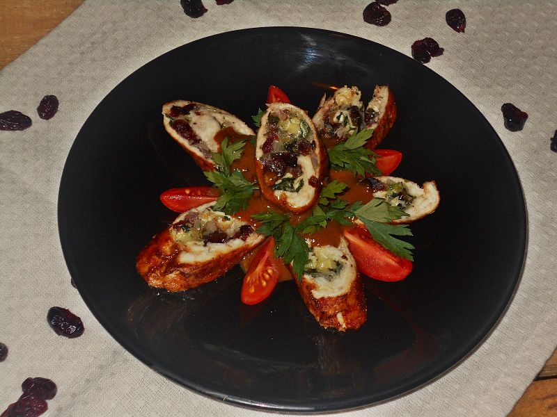 Schabowe roladki z piernikowym sosem