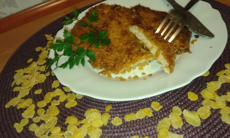 Schabowe w płatkach kukurydzianych