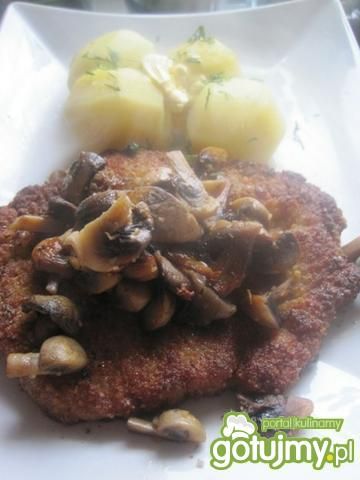 Schabowe z pieczarkami. Schabowe z pieczarkami.
