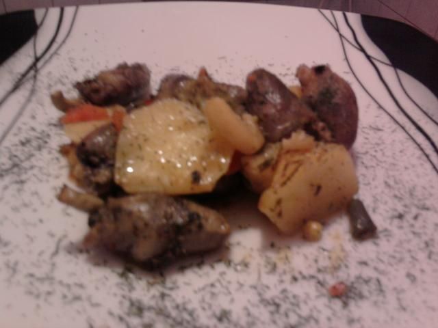 Serduszka drobiowe z ziemniaczkami i war Serduszka drobiowe z ziemniaczkami i war