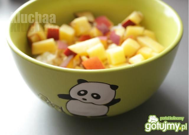 Serek wiejski a'la owsianka bzoskwiniowa Serek wiejski a'la owsianka bzoskwiniowa