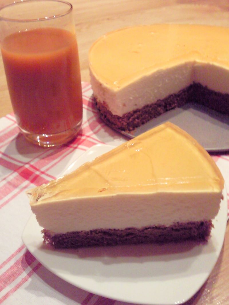 Serniczek na zimo z galaretką pomarańczową