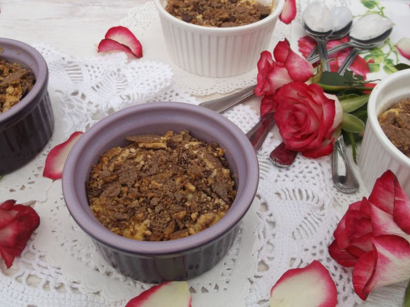 Serniczki pieczone w kokilkach z wafelkami