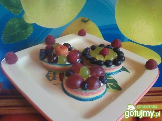 Serniczki w pasiakach.