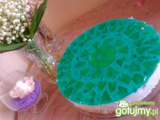 sernik ananasowy na zimno na cieście