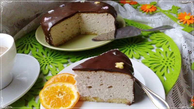 Sernik bananowy na biszkoptach bez tłuszczu Sernik bananowy na biszkoptach bez tłuszczu