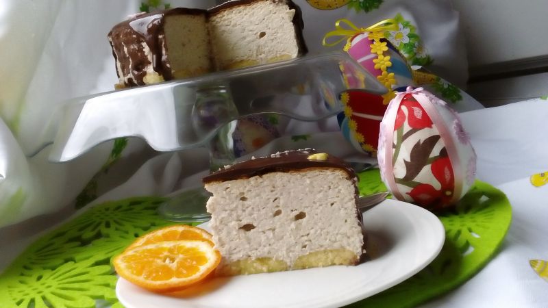 Sernik bananowy na biszkoptach bez tłuszczu Sernik bananowy na biszkoptach bez tłuszczu