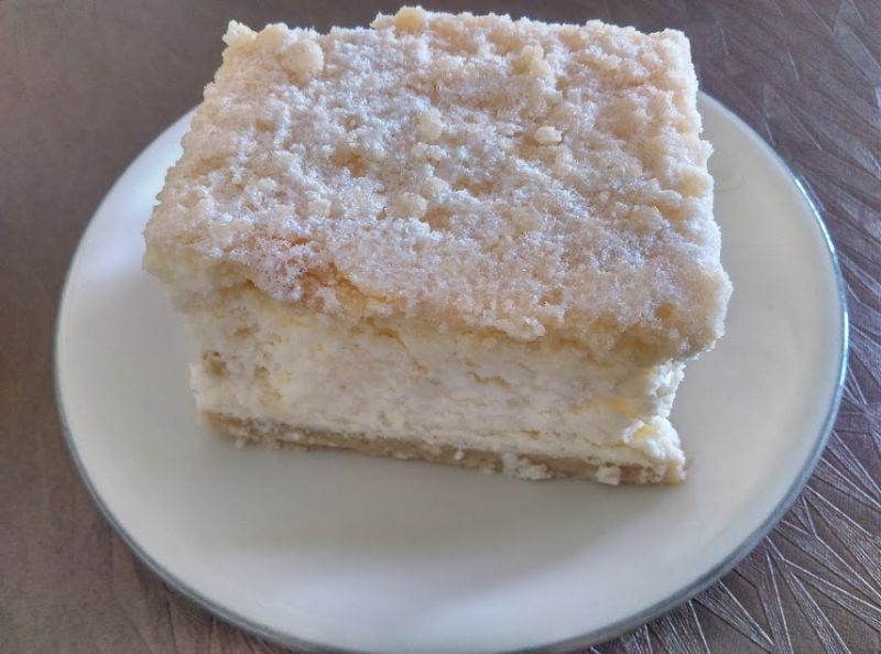 Sernik bez jajek na kruchym cieście