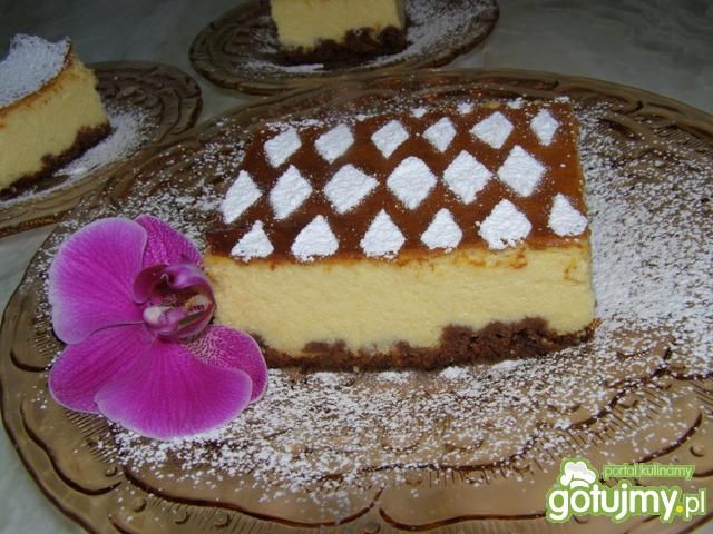 Sernik cytrynowy na kakaowym spodzie 