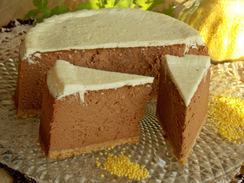 Sernik czekoladowy z kaszą jaglaną