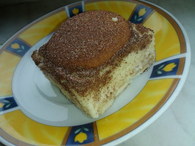 Sernik gotowany na herbatnikach z cappuccino 